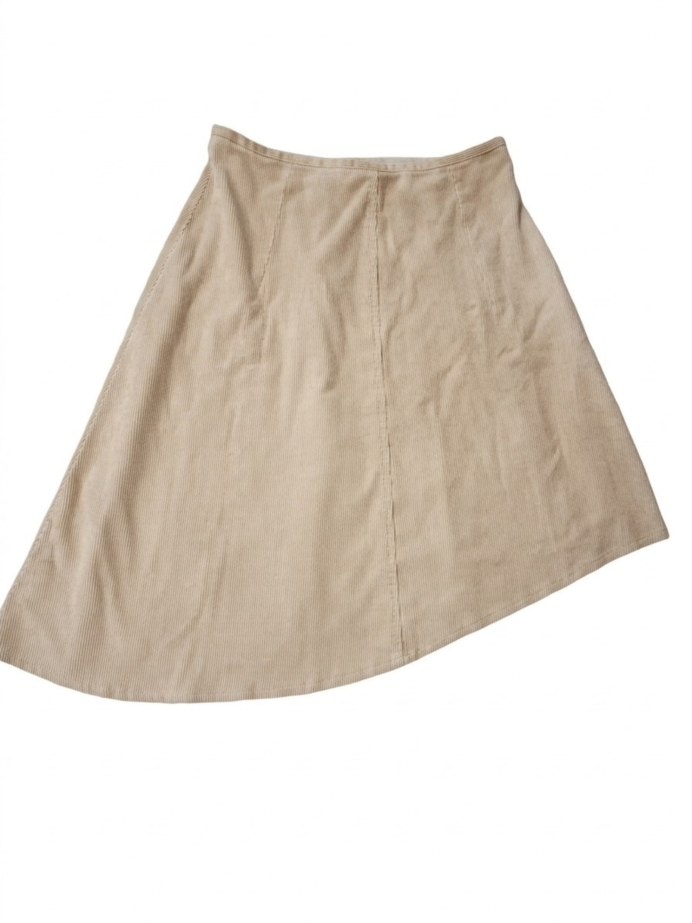 H by Halston Faux Suede A-Line Skirt in Beige / Sand - Size 14